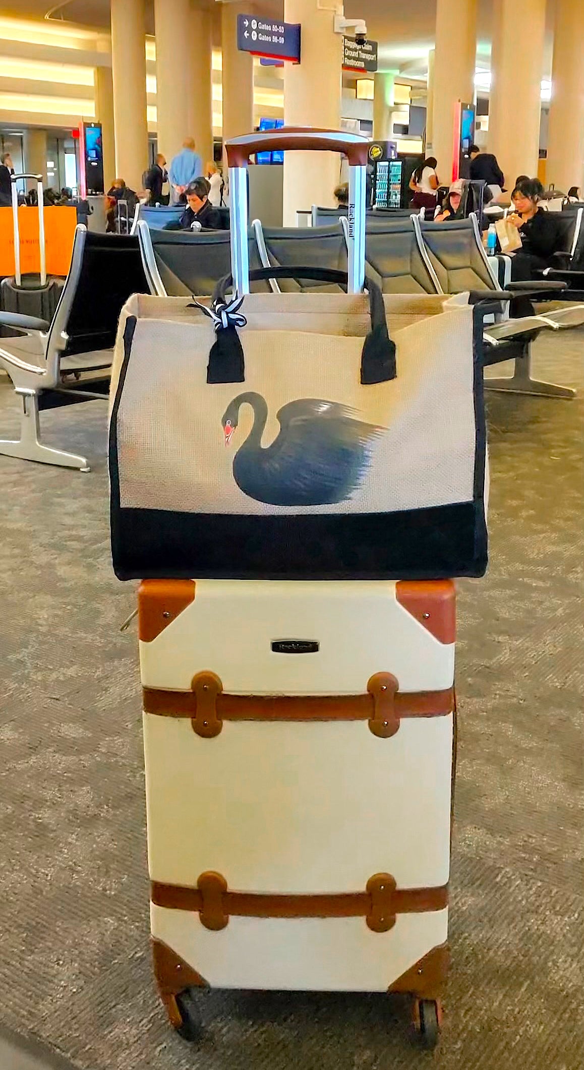 Classic Black Swan Signature Tote bag