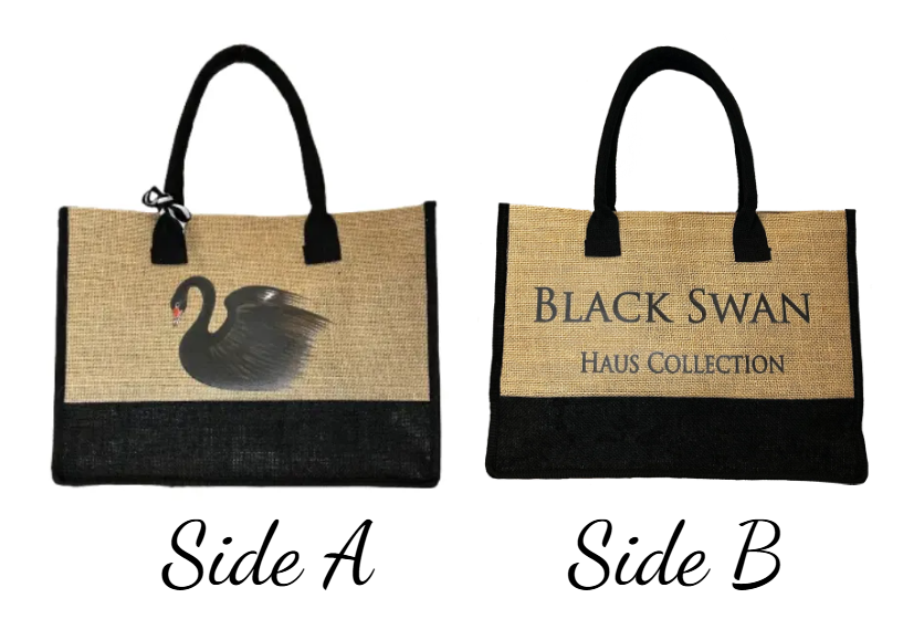 Classic Black Swan Signature Tote bag