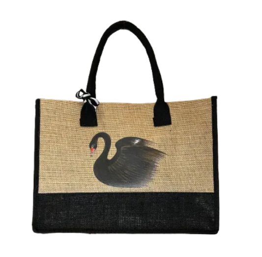 Classic Black Swan Signature Tote bag